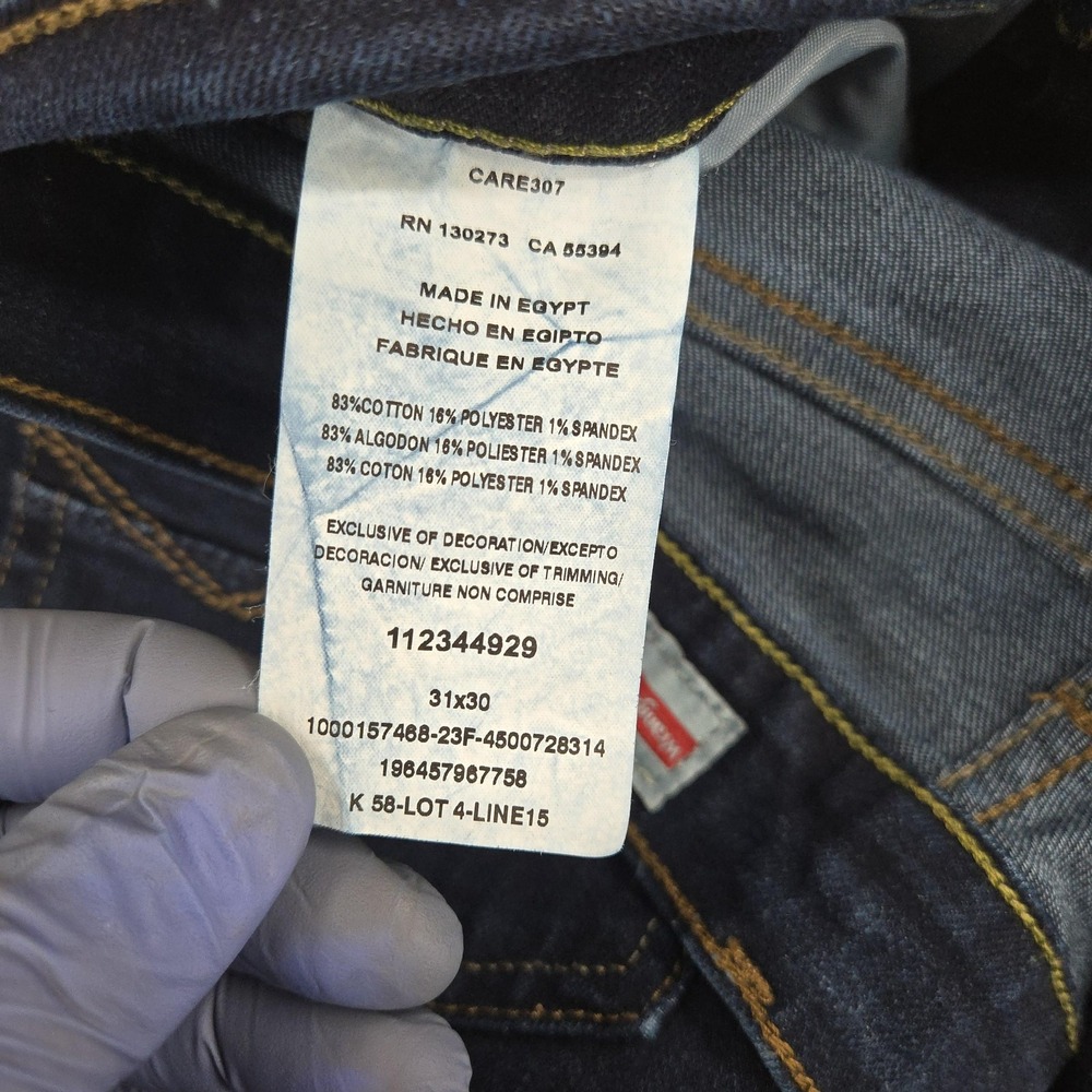 Wrangler Jeans Mens 31x30 Dark Wash Athletic Fit Stretch Denim Straight Leg - Picture 10 of 11